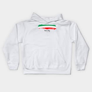 Made in Italy with italian flag Kids Hoodie